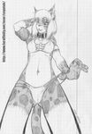 2009 bikini clothing collar coyotek feline female geno mammal solo swimsuit traditional_media_(artwork) undressing 