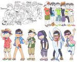  alternate_costume animal animal_on_head backwards_hat baseball_cap book boots brothers cat esper_nyanko game_console gamecube gamecube_controller hanakuso hands_in_pockets hat hawaiian_shirt heart heart_in_mouth hood hoodie jacket leather leather_jacket male_focus male_swimwear matsuno_choromatsu matsuno_ichimatsu matsuno_juushimatsu matsuno_karamatsu matsuno_osomatsu matsuno_todomatsu multiple_boys on_head osomatsu-kun osomatsu-san pants pants_rolled_up polo_shirt sandals sextuplets shark_costume shirt short_shorts short_sleeves shorts siblings smile striped striped_pants sun_hat sunglasses super_smash_bros. swim_briefs swimwear t-shirt tan tank_top 