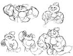  abs biceps cat dofus feline furry_(artist) growth huge_muscles kerub_crepin male mammal muscle_growth muscular pecs sketch 