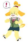  burning_calvin canine clothed clothing female happy isabelle(animal_crossing) mammal 