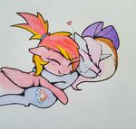  &lt;3 2016 captainpudgemuffin cute duo equine eyes_closed fan_character female feral horn invalid_tag mammal my_little_pony pegasus smile unicorn wings 