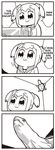  4koma :3 bkub comic dialogue english_text female feral greyscale human mammal monochrome poptepipic popuko reptile sailor_fuku scalie speech_bubble text turtle twintails_(disambiguation) what 