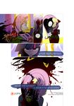  2016 absurd_res blood blood_splatter clothed clothing collar comic cruelty death dress empty_eyes english_text equine female feral fluttershy_(mlp) friendship_is_magic gashiboka hi_res horn mammal mane my_little_pony pegasus psychological_torture shocked soul_devouring_eyes text twilight_sparkle_(mlp) winged_unicorn wings 