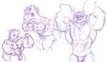  abs armpits biceps blush bulge clothing disney feline friendship_is_magic furry_(artist) lilo_and_stitch lion male mammal mr_cake_(mlp) muscular my_little_pony nipples pecs scar sketch stitch thong 