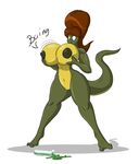 big_breasts big_butt breast_expansion breasts butt curvaceous drugs holding_breast huge_breasts lizard mona_lisa_(tmnt) nude ponytail pussy reptile scalie shinysteel surprise thick_thighs voluptuous wide_hips 