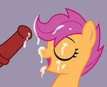  2016 animal_genitalia animal_penis cub cum duo equine equine_penis erection female feral friendship_is_magic fur hair hi_res horse male mammal my_little_pony open_mouth orange_fur pegasus penis pony sasukex125 scootaloo_(mlp) simple_background smile solo tongue wings young 