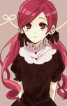  blush gothic_lolita hanasaki_tsubomi heartcatch_precure! lolita_fashion long_hair precure raafuru red_eyes red_hair solo twintails very_long_hair 