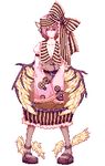  alternate_costume dress echoes_(cassandratree) lowres mystia_lorelei pixel_art ribbon shoes solo striped touhou wide_sleeves winged_shoes wings 