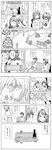  absurdres bad_id bad_pixiv_id bench blush comic death_devil glasses greyscale guitar highres hirasawa_yui instrument k-on! kiss kotobuki_tsumugi manabe_nodoka monochrome multiple_girls park school_uniform shimofuri_kaeru short_hair skirt translated un_tan yamanaka_sawako yuri 