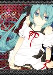  aqua_eyes aqua_hair bad_id bad_pixiv_id dress fen_renlei hatsune_miku lace long_hair solo thighhighs very_long_hair vocaloid world_is_mine_(vocaloid) 