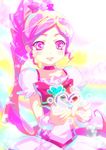  bad_id bad_pixiv_id blush bow choker cure_blossom gradient gradient_hair hanasaki_tsubomi heart heartcatch_precure! long_hair magical_girl multicolored_hair pink_bow pink_choker pink_eyes pink_hair ponytail precure solo very_long_hair z4 