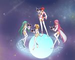  boots hatsune_miku highres kagamine_rin kagio_(b.b.cat_alice) megurine_luka meiko multiple_girls planet space thigh_boots thighhighs vocaloid zettai_ryouiki 