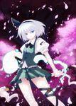  blue_eyes hairband katana konpaku_youmu konpaku_youmu_(ghost) short_hair silver_hair solo sword tokiame touhou weapon 