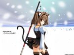  1280x960 animal_ears blush cat_ears catgirl panties skirt snow thighhighs underwear winter 