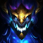  ambiguous_gender aurelion_sol_(lol) black_background blue_eyes dragon glowing korhiper league_of_legends looking_at_viewer portrait sharp_teeth simple_background teeth video_games 