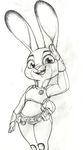  anthro black_and_white buckteeth clothing disney female judy_hopps lagomorph mammal mon311 monochrome open_mouth police police_uniform rabbit salute smile solo teeth uniform zootopia 