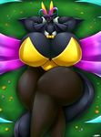  2016 anthro averyshadydolphin big_breasts big_butt breasts bunny_costume butt dragon easter female holidays huge_breasts looking_at_viewer open_mouth outside regalia_(character) solo wide_hips wings 