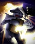  2015 better_version_at_source blonde_hair cloud crying cutie_mark derpy_hooves_(mlp) equine eyes_closed feathered_wings feathers female feral flying friendship_is_magic fur grey_feathers grey_fur hair hat lightning mammal moonlitbrush_(artist) my_little_pony package pegasus raining solo spread_wings storm tears water wings wounded 