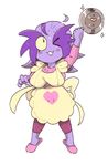  &lt;3 :3 anthro apron blush breasts clothing cute female frying_pan inkerton-kun lilac_(scalie_schoolie) mother one_eye_closed open_mouth parent scalie scalie_schoolie short_stack slippers solo 