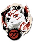  amaterasu ambiguous_gender anthro black_nose canine capcom dauntlessds deity dog doge fur fusion grey_eyes japanese_text looking_at_viewer mammal markings meme parody shiba_inu simple_background solo text translation_request video_games white_fur wolf ōkami 