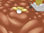  ambiguous_gender azelf_(artist) delphox morbidly_obese nintendo obese overweight pok&eacute;mon video_games 