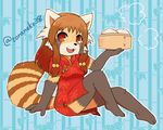  artist_request brown_eyes chinese_clothes furry open_mouth red_eyes red_panda toraneko_(38) 