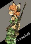 artist_reqeust cheetach cheetah furry military_uniform orange_hair red_eyes short_hair toraneko_(38) 