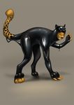  anthro digital_media_(artwork) feline feral goo jaguar latex_(artist) male mammal rubber shiny transformation 