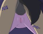  anal animal_genitalia animal_penis anthro clothed clothing cutie_mark dialogue equine_penis friendship_is_magic horn mammal my_little_pony penis purple_eyes purple_skin pussy pussy_juise starligh_glimmer topless 