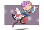  closed_eyes commentary_request dancing frills heart komeiji_satori long_sleeves onikobe_rin outstretched_arms pantyhose petticoat pink_hair skirt slippers solo third_eye touhou wide_sleeves 