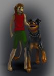  canine dog feline feral hornetv2 latex_(artist) leash lion mammal pet rubber transformation wolf 