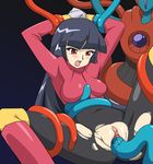  bestiality black_background black_hair blush boots breasts clitoral_hood clitoris covered_navel creature deoxys gen_3_pokemon gloves gradient gradient_background green-ninja head_out_of_frame long_hair natsume_(pokemon) no_panties open_mouth pokemon pokemon_(creature) pokemon_(game) pokemon_frlg pussy red_eyes restrained spread_legs tentacle_sex tentacles torn_clothes uncensored vaginal 