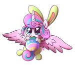  2016 alpha_channel bunny_costume cub cute easter easter_egg egg equine eyelashes female feral flurry_heart_(mlp) frankier77 friendship_is_magic hair holidays horn long_hair mammal my_little_pony simple_background solo transparent_background winged_unicorn wings young 