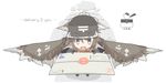  animal_ears bird_ears brown_hair delivery elbow_gloves from_above gloves grey_eyes hat head_wings highres ibis1 incoming_gift japanese_postal_mark letter looking_at_viewer monster_girl open_mouth original postage_stamp scarf short_hair short_hair_with_long_locks solo wax_seal white_background wings 