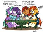  2019 beverage bobthedalek book dialogue english_text equine female firelight_(mlp) friendship_is_magic horn male mammal my_little_pony photo_album starlight_glimmer_(mlp) stellar_flare_(mlp) sunburst_(mlp) table tea teapot text unicorn 