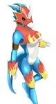  artist_request bottomless breasts digimon flamedramon furry red_eyes 