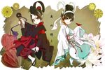  all_male chinese_clothes demon hakutaku horns hozuki hozuki_no_reitetsu japanese_clothes male short_hair tagme_(artist) waifu2x weapon 