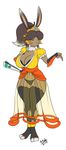  animal_humanoid breasts brown_hair cleavage clothed clothing female final_fantasy final_fantasy_xii fran fusion hair humanoid lagomorph lips mammal mario_bros nintendo ponytail princess_daisy rabbit_humanoid randomboobguy solo square_enix super_mario_bros. thick_thighs video_games viera wide_hips 