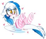  &lt;3 alpha_channel apriifox avian blue_mane blush camel_toe clothing equine fan_character female feral fur hippogryph hooves hybrid legwear lying mammal my_little_pony on_back pussy pussy_juice simple_background solo star_seeker striped_legwear stripes transparent_background two_tone_mane white_fur white_mane wings yellow_eyes 