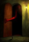  emaciated guru highres horror_(theme) monster original size_difference wall_lamp 