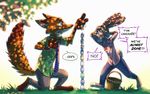  2016 ajie-g-sketchbook anthro canine digital_media_(artwork) disney duo easter female fox fur holidays judy_hopps lagomorph male mammal nick_wilde rabbit zootopia 