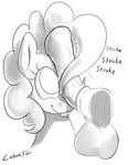  balls breaking_the_fourth_wall caboni32 disembodied_penis equine friendship_is_magic hair male mammal my_little_pony penis pinkie_pie_(mlp) text tongue 