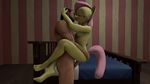  3d_(artwork) bed digital_media_(artwork) fluttershy_(mlp) friendship_is_magic kissing my_little_pony nude penis sex sfm-brew source_filmmaker standing 