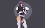  1girl android black_hair blue_eyes dmitrys ghost_in_the_shell hips kusanagi_motoko short_hair star_wars stormtrooper 