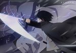  2boys artist_request battle black_hair boruto:_naruto_the_movie cloak electricity horn lee1210 multiple_boys naruto ootsutsuki_kinshiki sword uchiha_sasuke 