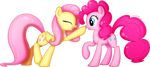  blue_eyes ctb-36 cutie_mark duo earth_pony equine feathered_wings feathers female feral fluttershy_(mlp) friendship_is_magic fur hair horse mammal my_little_pony pegasus pink_hair pinkie_pie_(mlp) pony smile wings 