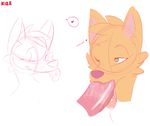  anthro big_penis canine cum deep_throat fellatio fox kizz male male/male mammal oral penis piercing saliva sex swallowing tongue tongue_out tongue_piercing wet 