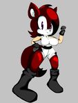  anthro big_breasts breasts canine clothing emo_hair fan_character fox hedgehog heroic_pose jynx_hedgefox mammal simple_background smile sonic_oc 