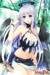  cleavage hisen_kaede no_bra sword venus_blade wings 