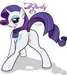  animal_genitalia animal_pussy anus blush cosmicwaltz cutie_mark english_text equine equine_pussy female friendship_is_magic happy horn mammal my_little_pony naughty_face presenting pussy rarity_(mlp) simple_background smile solo spread_legs spreading text unicorn 